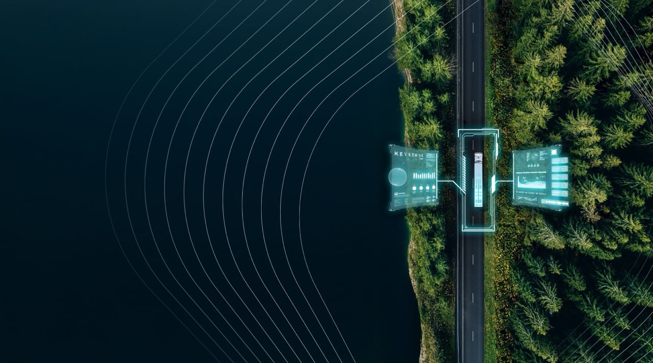 Truck on a road